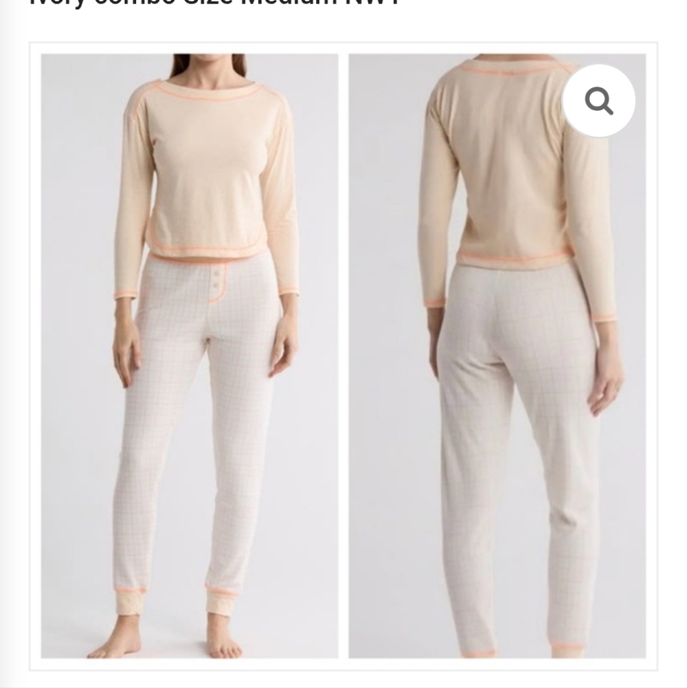 NWT Free People Chill Evening Knit Pajama Set. Size Medium.